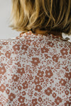 The Milner High Neck Floral Blouse in Brown
