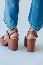 The Malibu Leather Heel in Tan