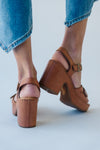 The Malibu Leather Heel in Tan