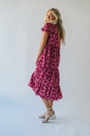 The Molena Tiered Midi Dress in Red Multi