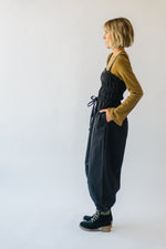 The Kensington Cargo Jumpsuit in Black
