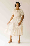 Hendersen Ribbed Midi Dress in Ivory