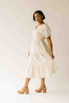 Hendersen Ribbed Midi Dress in Ivory