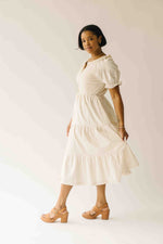 Hendersen Ribbed Midi Dress in Ivory