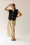 The Tamara Button-Up Vest in Black