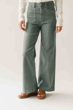 The Jenny Wide Leg Jean in Forest (PRE-ORDER: SHIPS MID SEPTEMBER)