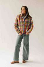 The Gemma Plaid Quilted Jacket in Stained Glass