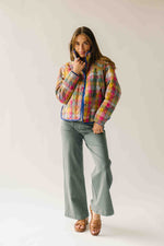 The Gemma Plaid Quilted Jacket in Stained Glass