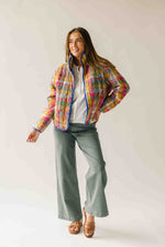 The Gemma Plaid Quilted Jacket in Stained Glass