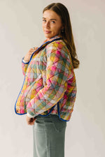 The Gemma Plaid Quilted Jacket in Stained Glass
