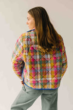 The Gemma Plaid Quilted Jacket in Stained Glass