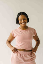 The Hendrix Mineral Washed Tee in Dusty Rose