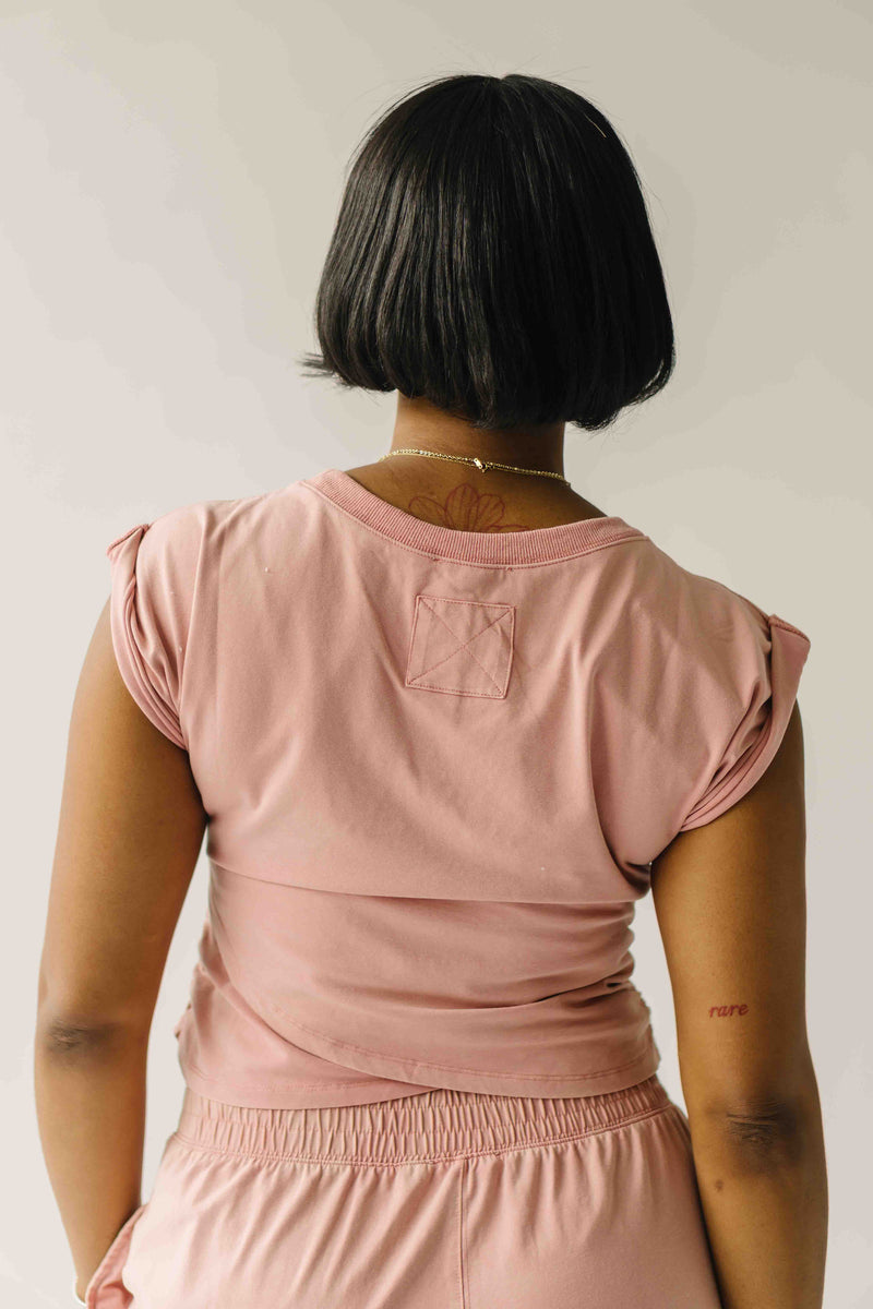 The Hendrix Mineral Washed Tee in Dusty Rose