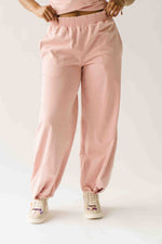 The Hintze Mineral Washed Jogger in Dusty Rose