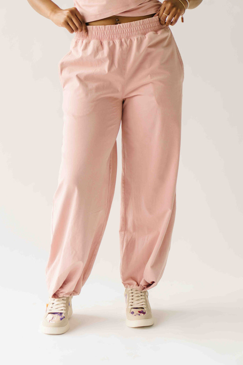 The Hintze Mineral Washed Jogger in Dusty Rose