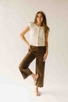 The Alton Floral Embroidered Jean in Brown