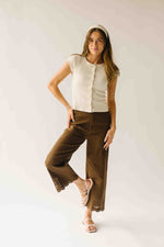 The Alton Floral Embroidered Jean in Brown