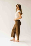 The Alton Floral Embroidered Jean in Brown