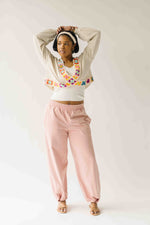 The Caldera Criss-Cross Crochet Pullover in Natural