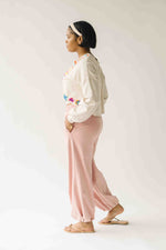 The Caldera Criss-Cross Crochet Pullover in Natural