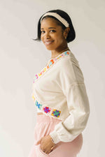 The Caldera Criss-Cross Crochet Pullover in Natural