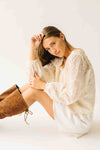 The Tayla Lace Trim Blouse in Ivory