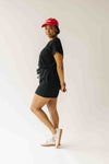 The Foster Drawstring Romper in Black