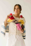 The Nandra Balloon Sleeve Cardigan in Ivory Multi