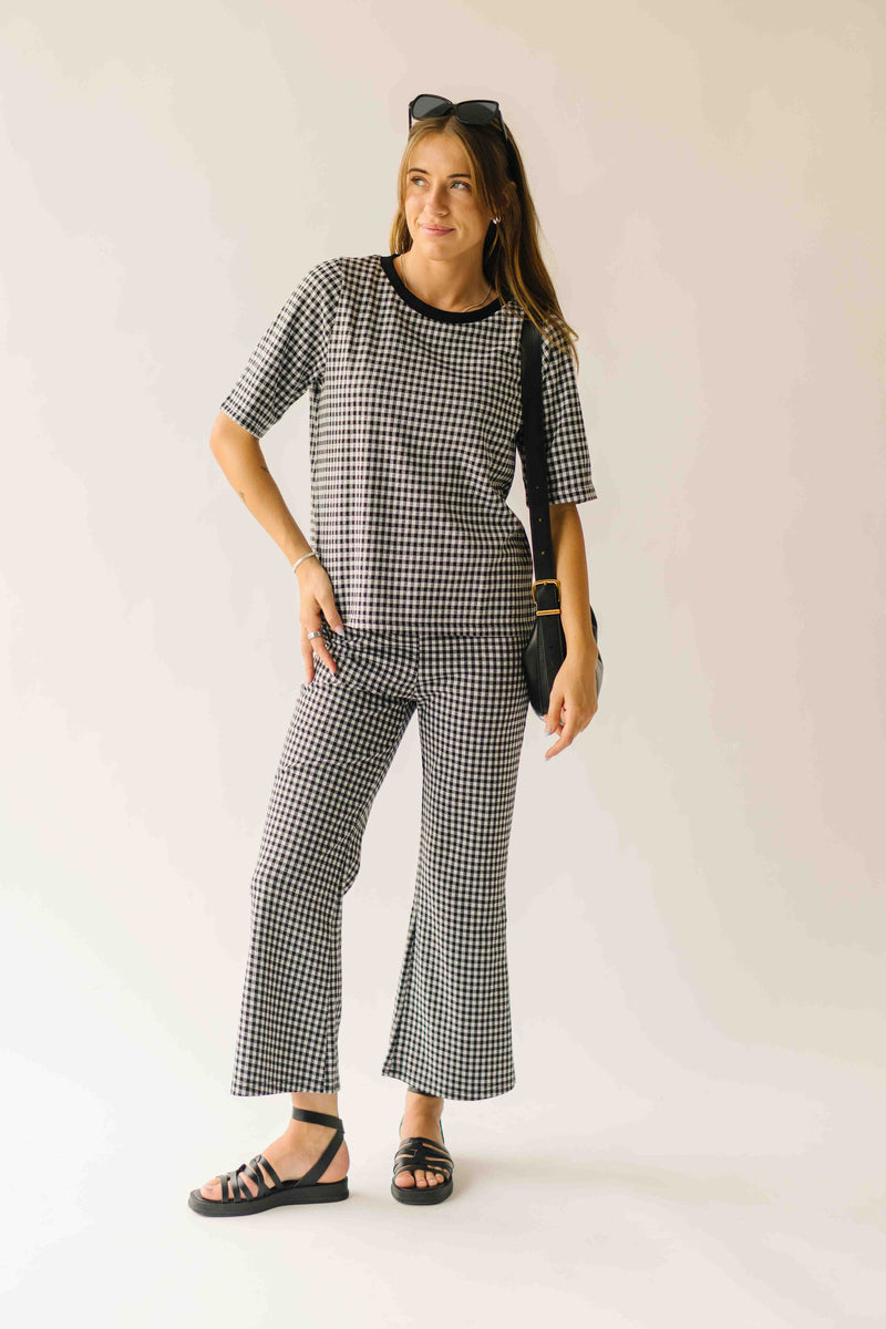 The Greta Gingham Set in Black