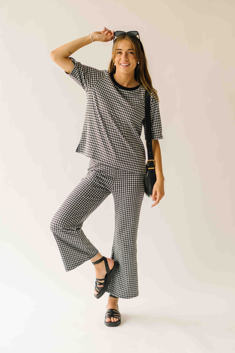 The Greta Gingham Set in Black