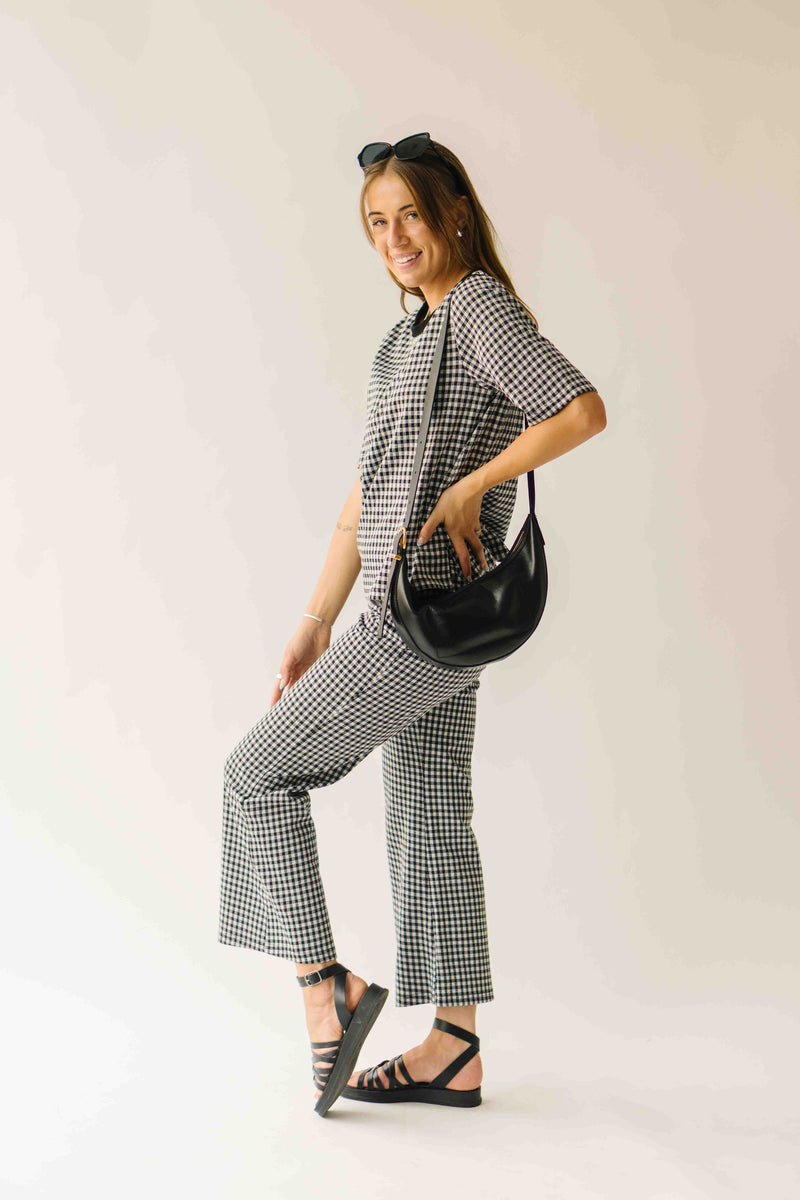 The Greta Gingham Set in Black