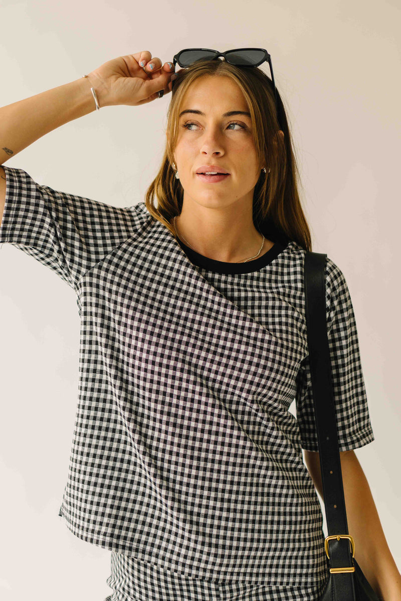 The Greta Gingham Set in Black