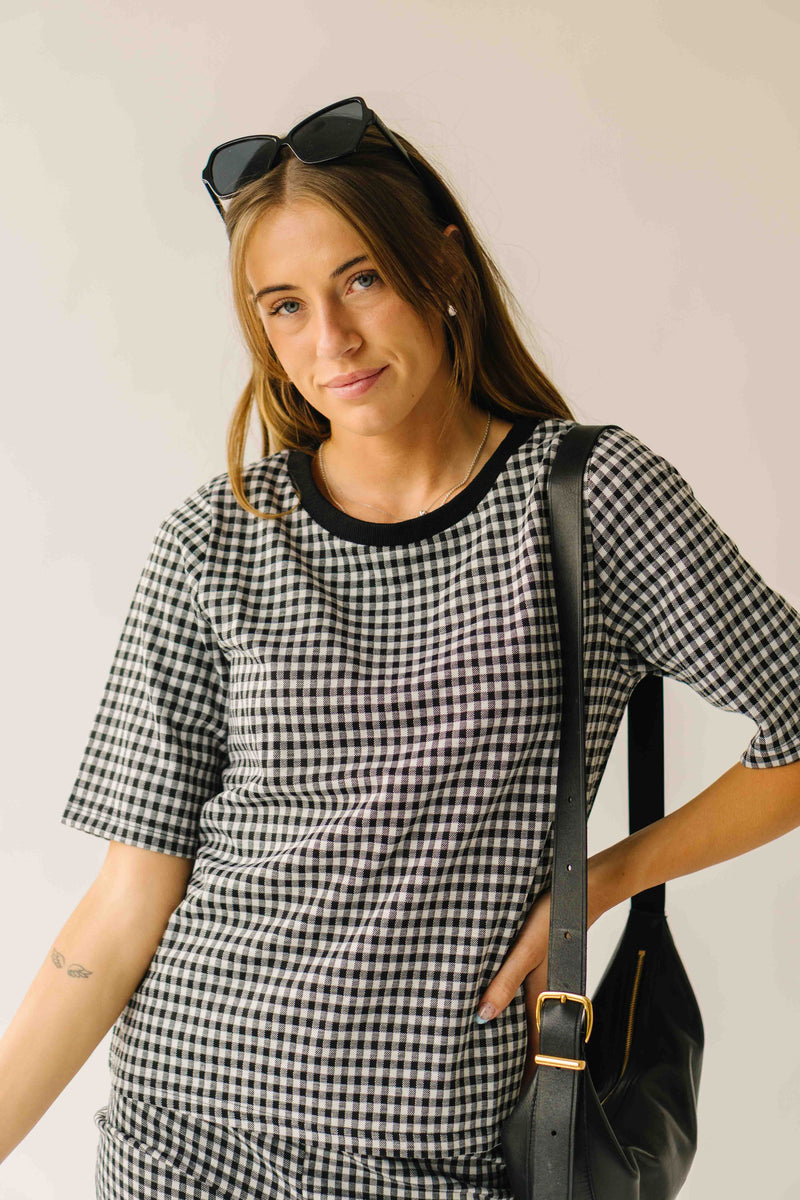 The Greta Gingham Set in Black