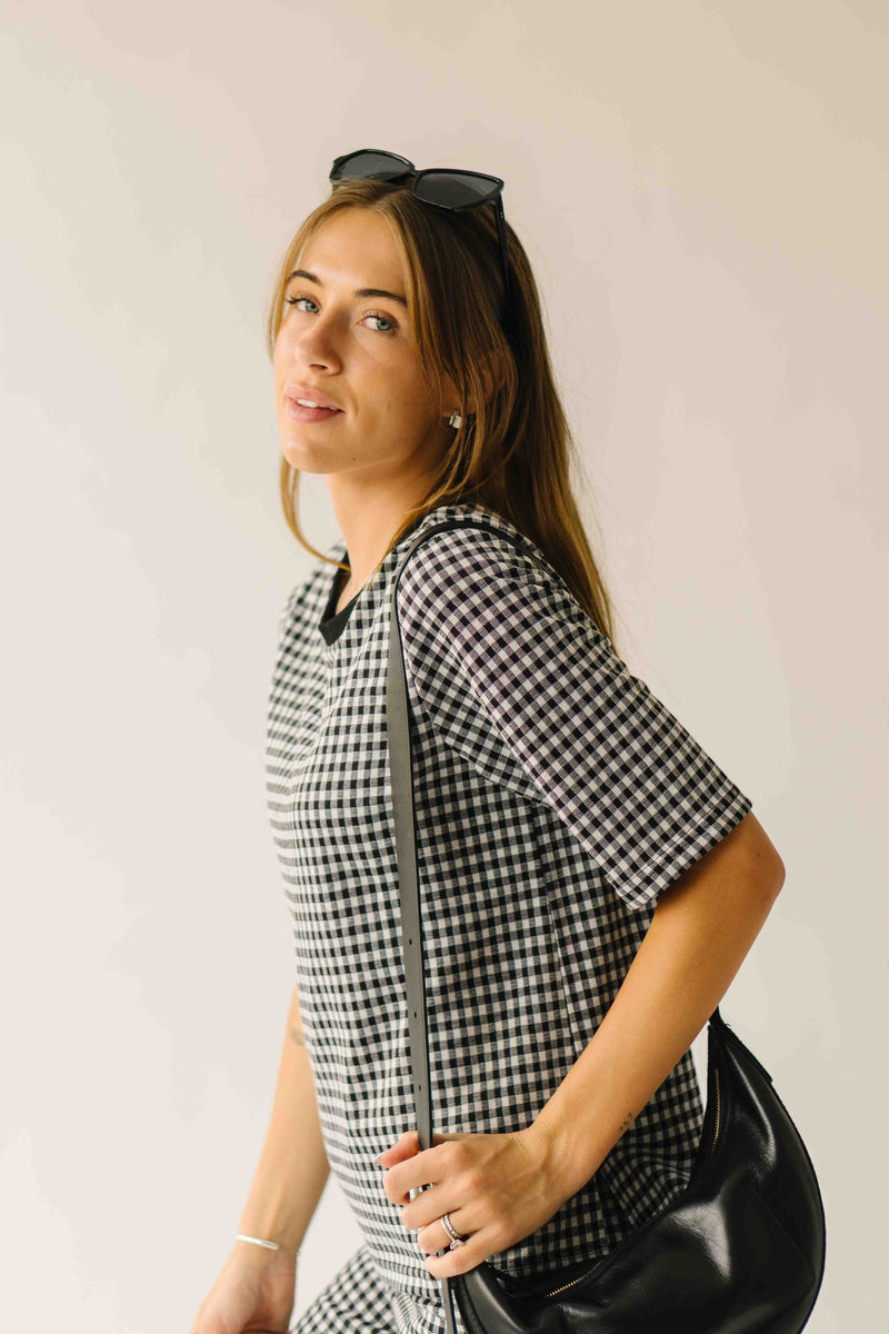 The Greta Gingham Set in Black