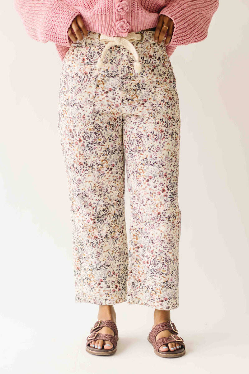 The Ashlin Printed Pant in Wild Flowers
