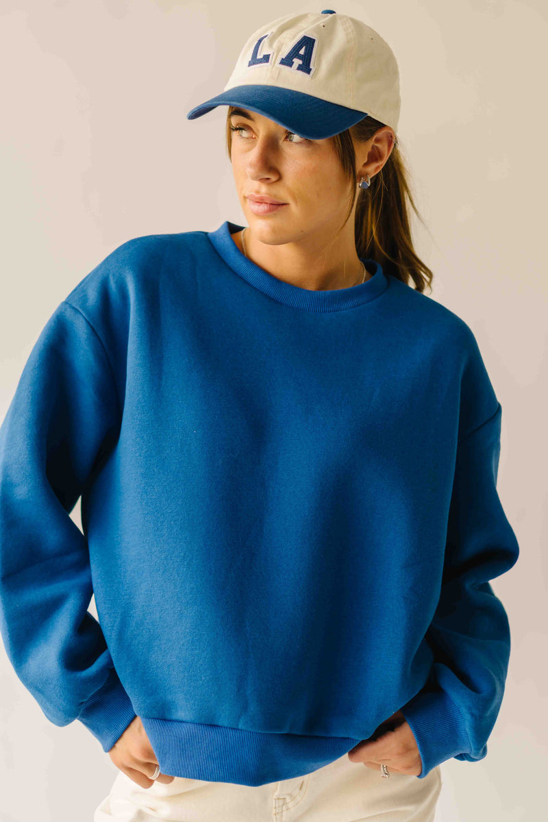 The L.A. Lettered Pullover in Blue