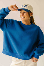 The L.A. Lettered Pullover in Blue