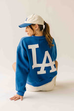 The L.A. Lettered Pullover in Blue