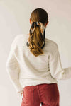 The Kindler Lace Trimmed Cardigan in Cream
