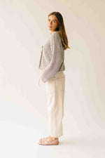 The Brandon Button-Up Cardigan in Khaki Grey