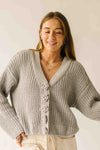 The Brandon Button-Up Cardigan in Khaki Grey