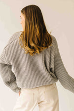 The Brandon Button-Up Cardigan in Khaki Grey