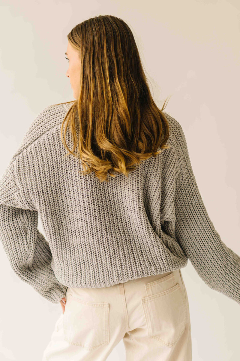 The Brandon Button-Up Cardigan in Khaki Grey