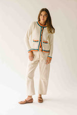 The Stoltz Knit Pocket Cardigan in Ivory