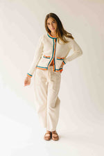 The Stoltz Knit Pocket Cardigan in Ivory