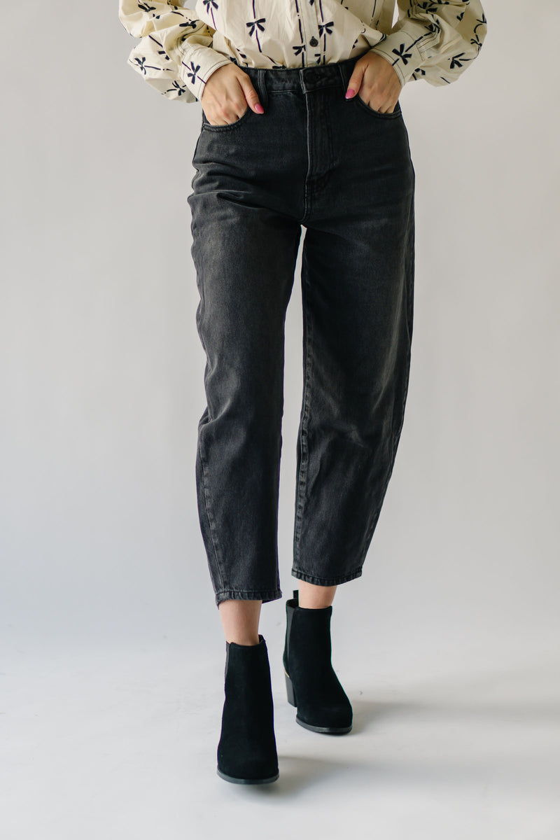 The Breland Ultra High Rise Balloon Jean in Dark Grey