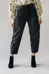 The Breland Ultra High Rise Balloon Jean in Dark Grey