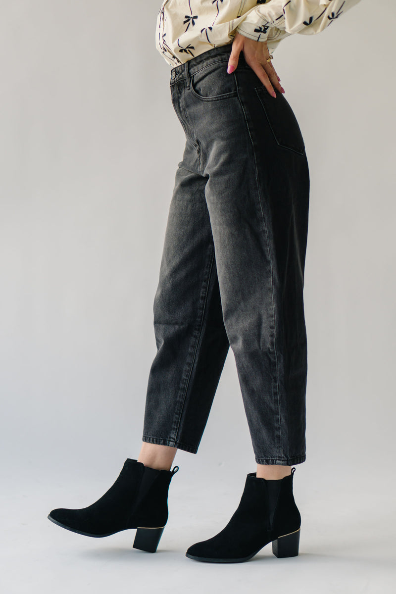 The Breland Ultra High Rise Balloon Jean in Dark Grey