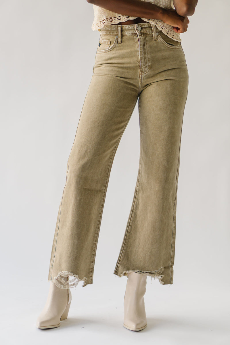 The Kerley Ultra High Rise 90's Flare Jean in Brown