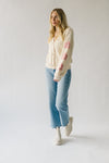 The Quimby Floral Detail Cardigan in Cream